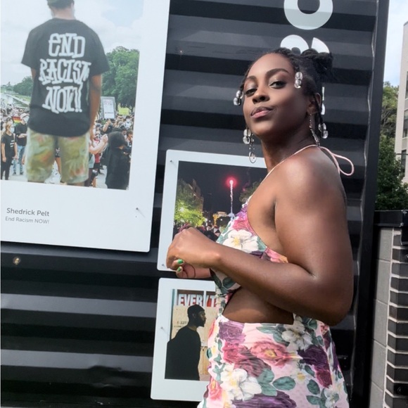 Falling Roses Mesh Jumpsuit from Lilly’s Kloset - Picture 3 of 3